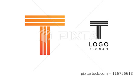 Minimalist logo design featuring the letter T in a monogram style. Clean, modern, and professional, ideal for corporate branding, tech companies, or business identities. Vector illustration Minimalist logo design featuring the letter T in a monogram style. Clean, modern, and professional, ideal for corporate branding, tech companies, or business identities. Vector illustration 116736618