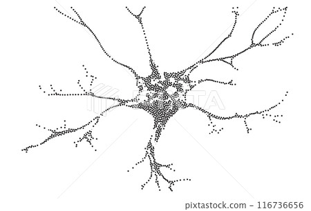 Neuron stippling dotwork vector illustration Neuron stippling dotwork vector illustration 116736656