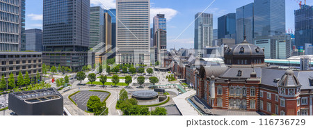 Panoramic view of Tokyo station Panoramic view of Tokyo station 116736729