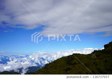 Side View of Mountain with Blue Sky 116737057