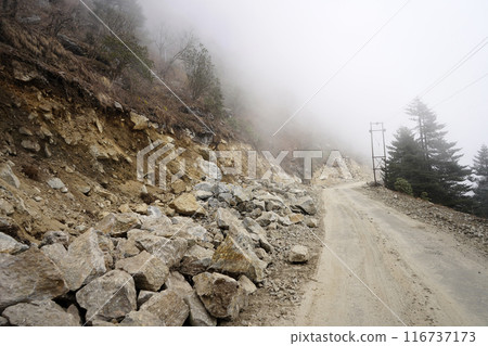 Sikkim Road condition after the land Slide Sikkim Road condition after the land Slide 116737173