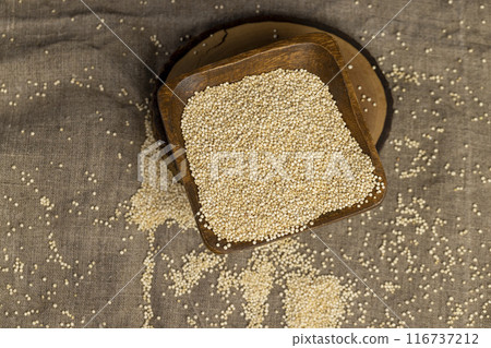 not cooked healthy quinoa porridge grains 116737212