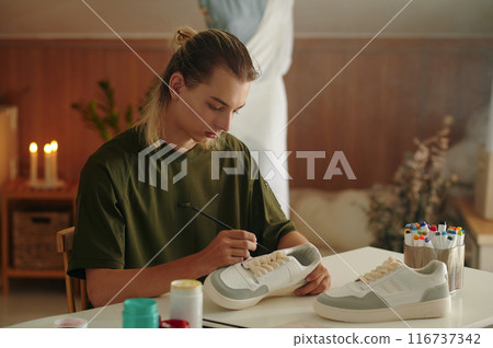 Designer Making Fashion Custom Sneakers Designer Making Fashion Custom Sneakers 116737342