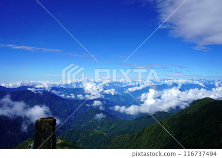 Landscape of Mountain range from Silk Route Sikkim 116737494