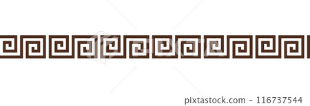Greece ornament with repeated geometric motifs 116737544