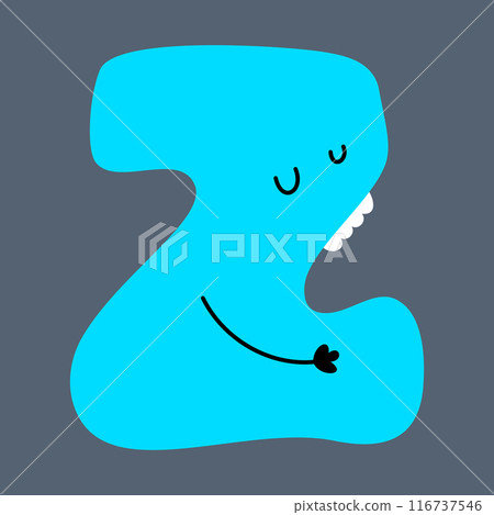 Doodle style colorful alphabet, uppercase letter Z with cute faces and hands Doodle style colorful alphabet, uppercase letter Z with cute faces and hands 116737546