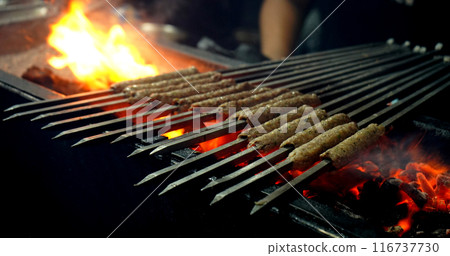 Live Seekh Kebeb at Zakaria Street Near Nakhoda Masjid Kolkata During Eid 116737730