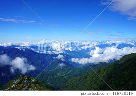 Mountain Village of Zuluk from Silk Route View Point Mountain Village of Zuluk from Silk Route View Point 116738119
