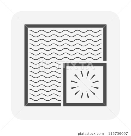 Tile floor construction vector icon in top view. 116739097