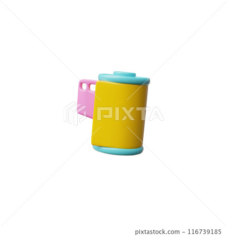 Retro film roll 3D icon vector illustration 116739185
