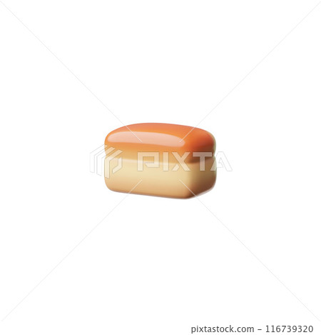 Realistic 3D image of fresh baked bread for cafe menus on a white background Realistic 3D image of fresh baked bread for cafe menus on a white background 116739320