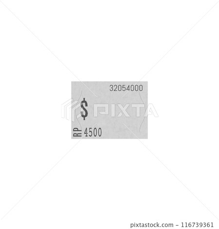 Vector old style adhesive label for design. Isolated background. 116739361