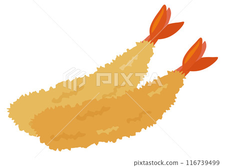 Fried food: 2 fried shrimp 116739499