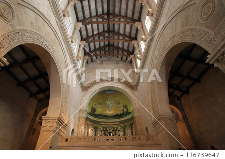 Franciscans monastery Basilica of the Transfiguration at the mount Tabor (Har Tavor), Israel 116739647