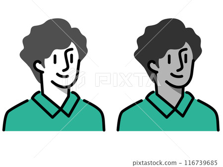 Set of simple male icons 116739685