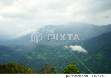 Nice view of Green Mountain range of Sikkim from Lungchok 116739698
