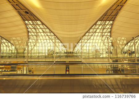 Interior of Suvarnabhumi airport. 116739766