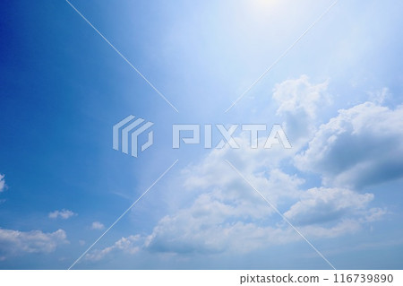 Morning sky on a hot day, late July, Ibaraki Prefecture Morning sky on a hot day, late July, Ibaraki Prefecture 116739890