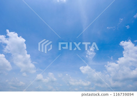 7月下旬，茨城縣，炎熱的早晨的天空 116739894