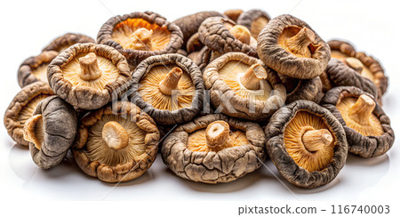 Pile of Dried Shiitake Mushrooms Pile of Dried Shiitake Mushrooms 116740003