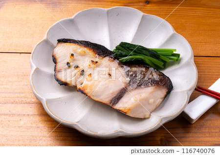 Grilled Yellowtail with Salt and Koji 116740076
