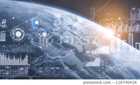 CG material: Image material for space development data analysis 116740416