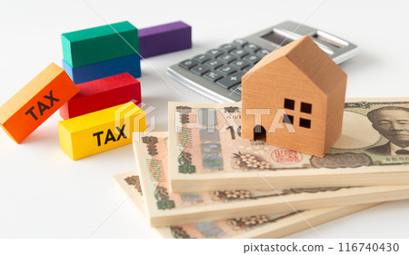 Real estate and 10,000 yen bills Taxes, consumption tax, inheritance tax, TAX, purchase, appraisal, repair, property tax 116740430