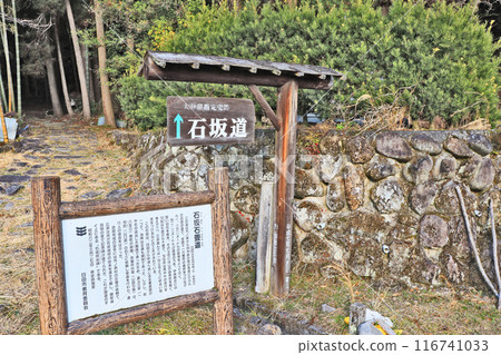 大分縣日田市的縣指定古蹟石坂鵝卵石道路入口 116741033