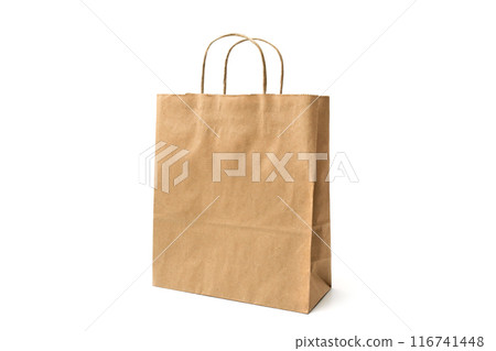 Paper bag isolated on white background Paper bag isolated on white background 116741448