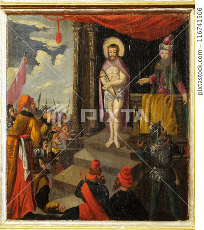 The Trial of Jesus Christ, altarpiece in the Church of the Saint Barbara in Velika Mlaka, Croatia 116741506