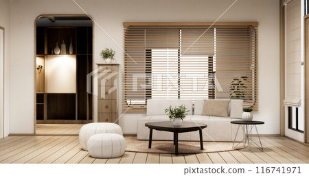 Minimal sofa armchair on interior design modern living room  contemporary style. 116741971