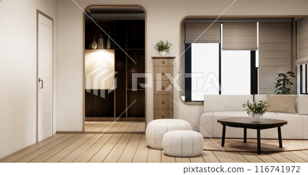 Minimal sofa armchair on interior design modern living room  contemporary style. 116741972