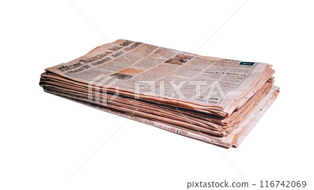 Stack of old newspapers 116742069