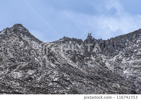 Close-up of Rabbit mountain, with rock formation that resemble rabbit ears is popular tourist attraction near Litang, Sichuan Close-up of Rabbit mountain, with rock formation that resemble rabbit ears is popular tourist attraction near Litang, Sichuan 116742353