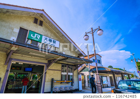 Oiso cityscape in Japan in July. View of JR Oiso Station and other areas = July 22, 2024 116742485