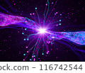Digital Neon Hands Touching 116742544