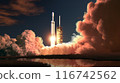 Heavy Rocket Night Launch 116742562