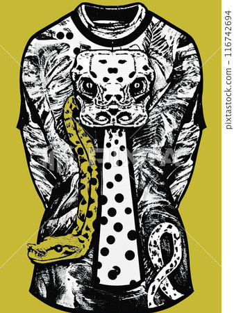 蛇形像新年賀卡新年 蛇形像新年賀卡新年 116742694