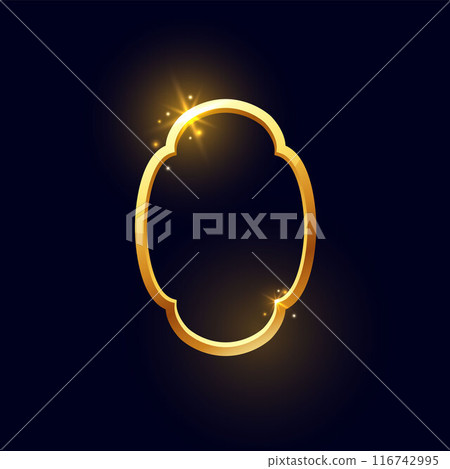 Golden medieval frame vector illustration Golden medieval frame vector illustration 116742995