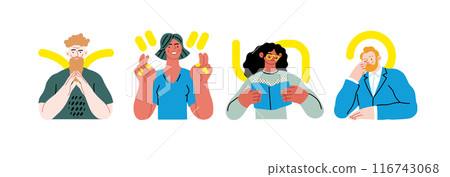 Creative Workspace: Video Conference, modern flat vector concept illustration of person engaging in virtual business meeting Connectivity, collaboration, digital interaction, remote work, productivity 116743068