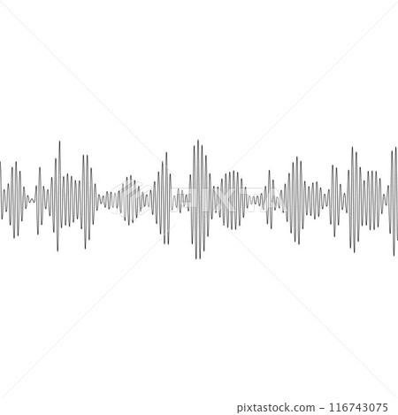 Sound wave radial vector illustration 116743075