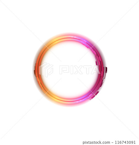 Neon circle frame vector illustration Neon circle frame vector illustration 116743091