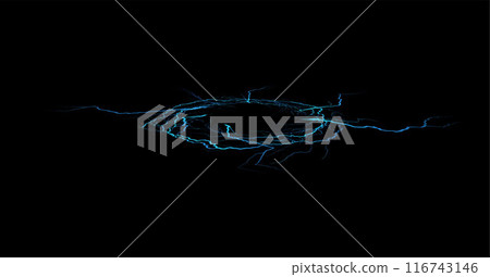 Electricity bolt ring effect vector illustration 116743146