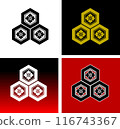 Naoe Kanetsugu family crest: Three-layered tortoise shell and diamond pattern 116743367