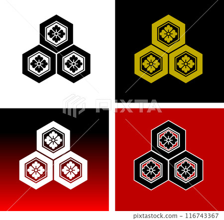 直江兼續家徽:三邊玳瑁鑲花鑽 直江兼續家徽:三邊玳瑁鑲花鑽 116743367