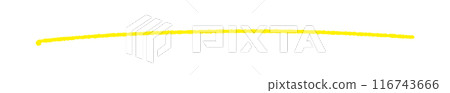 A single roughly handwritten line - A simple and stylish yellow line/underline material 116743666