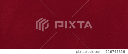 Dark red matte background of suede fabric, closeup. Velvet texture of wine seamless textile, macro. 116743836