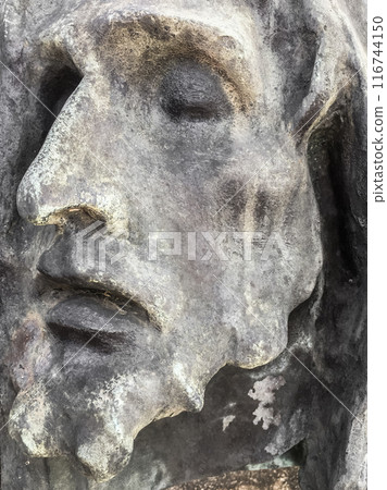 Antique stone statue of Jesus Christ 116744150