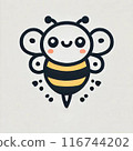 Simple bee illustration 116744202