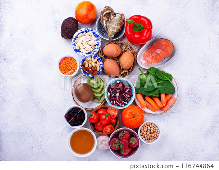 Food rich in collagen. Healthy products Food rich in collagen. Healthy products 116744864